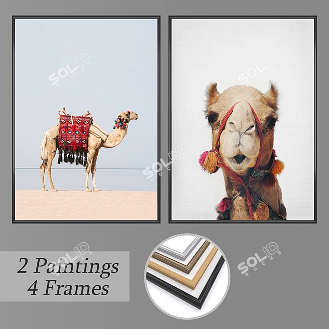 Elegant Wall Art Set No. 1687 3D model image 1