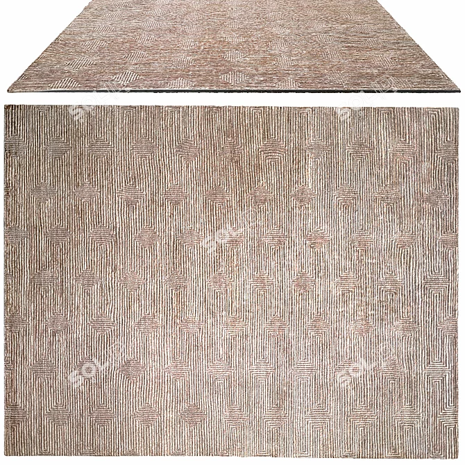 Labyrinth Knotted Rug by RH 3D model image 1