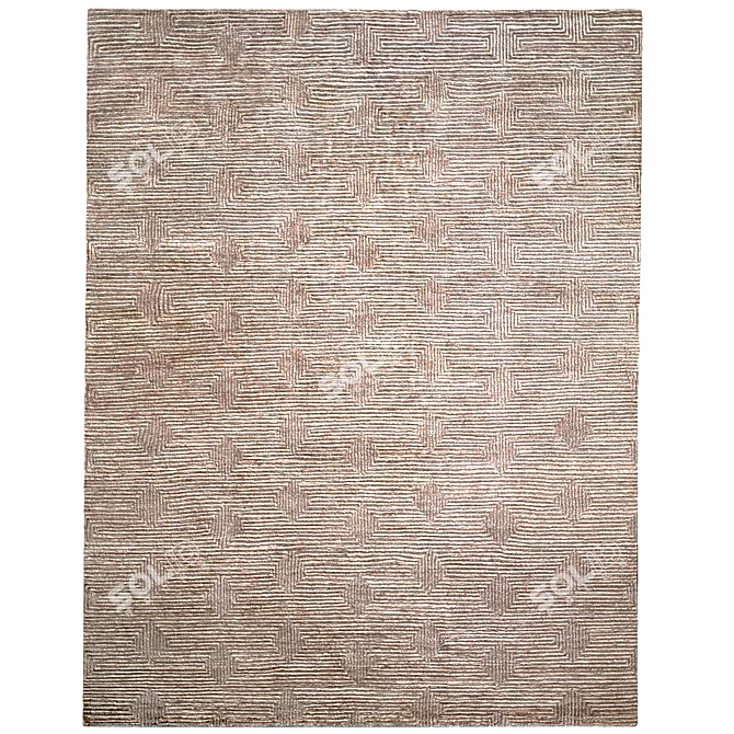 Labyrinth Knotted Rug by RH 3D model image 2