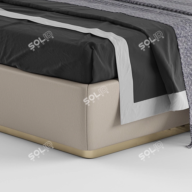 Grilli Quadro Double Bed: Sleek and Modern Elegance 3D model image 7