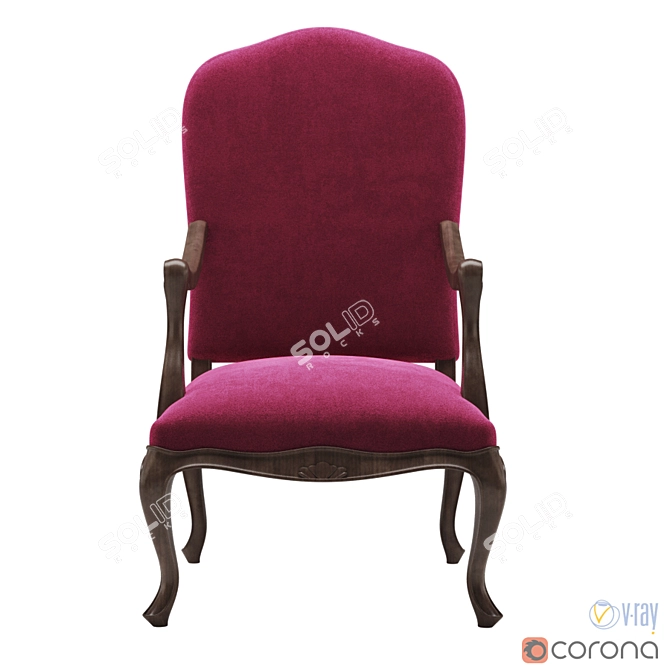 Italian Renaissance Walnut Armchair - Bellini's Antique Genoa 3D model image 3