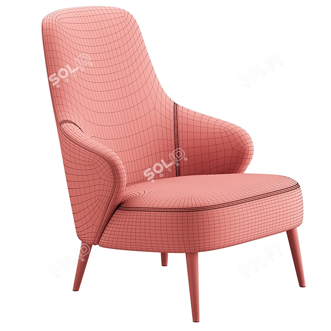 Modern and Stylish ELIS Armchair 3D model image 5