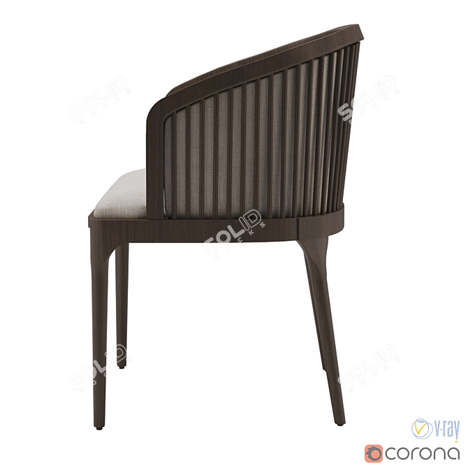 Elegant Coco Wolf Dining Chair 3D model image 3