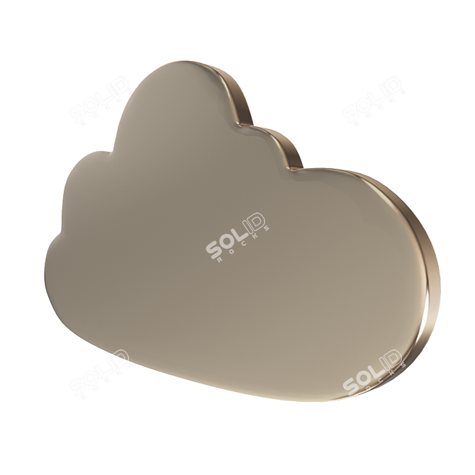 Zicowi Cloud Mirror: Elegant Brass Wall Decor 3D model image 4