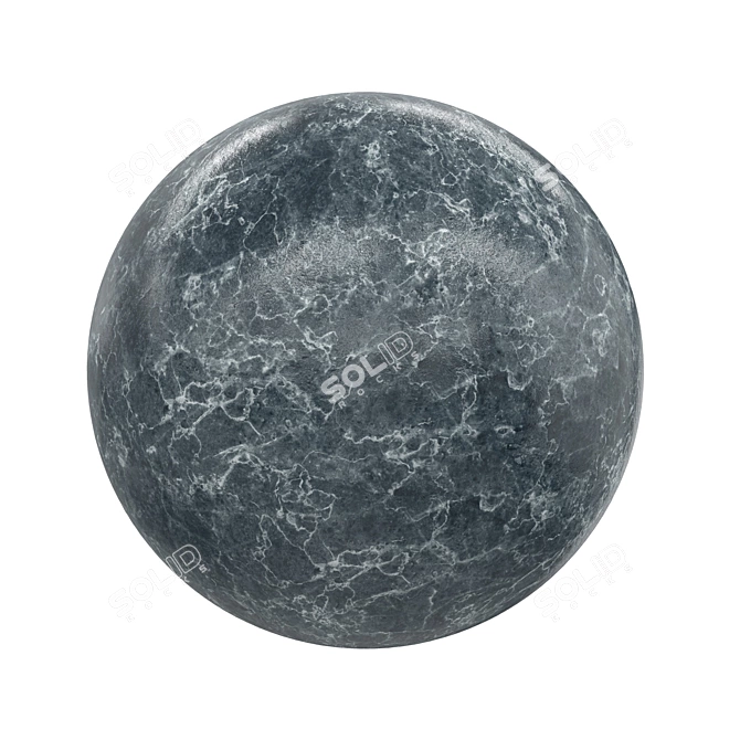 Elegant Blue Marble Coaster 3D model image 1