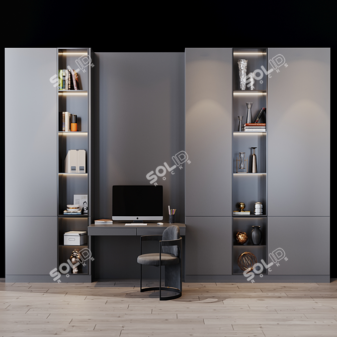 Title: ErgoSpace 35: Modern Workplace Solution 3D model image 1