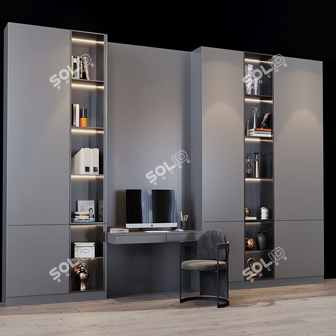 Title: ErgoSpace 35: Modern Workplace Solution 3D model image 3