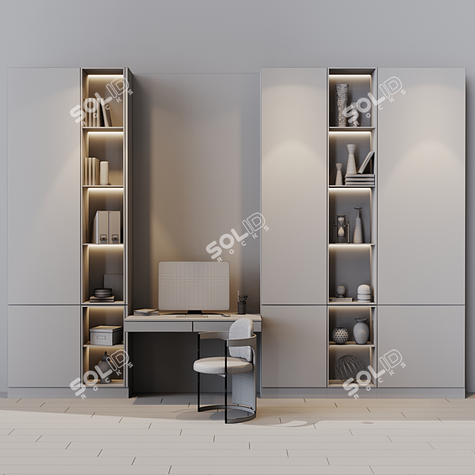 Title: ErgoSpace 35: Modern Workplace Solution 3D model image 5