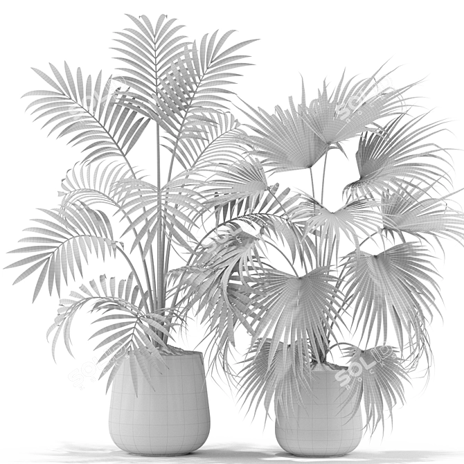 Green Oasis: Contempo Plants Collection 3D model image 4