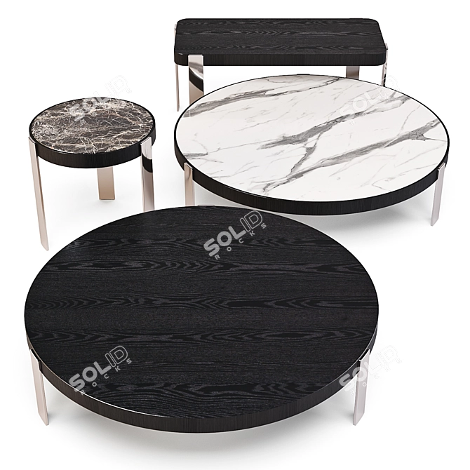 Minotti Mattia: Coffee Tables Set 03 - Elegant and Versatile 3D model image 2