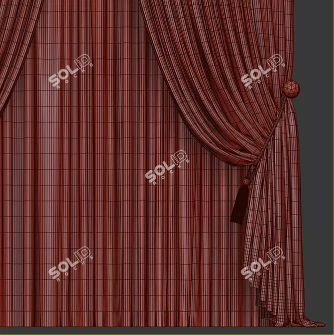 Elegant Drapery: Curtain 698 3D model image 4