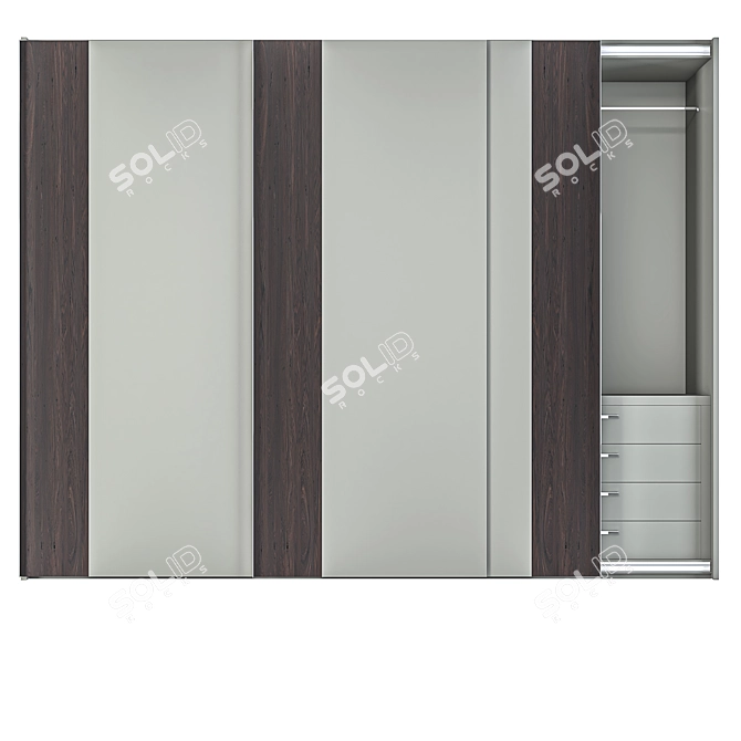 Italian Chic 3-Part Wardrobe 3D model image 2