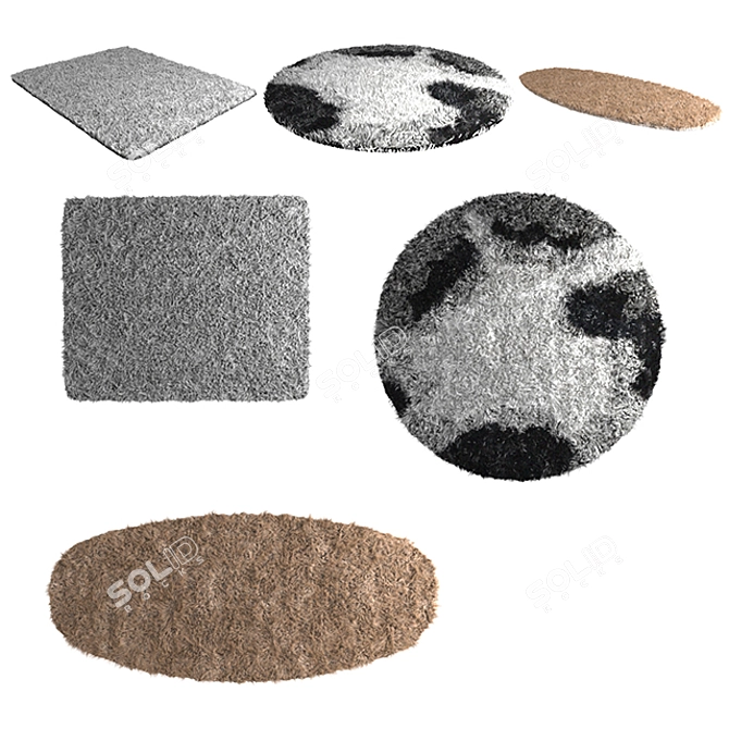 Luxury Wool Rug Collection 3D model image 1