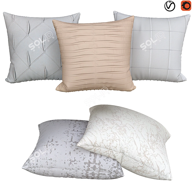 Gallery-Model Decorative Pillows 3D model image 1