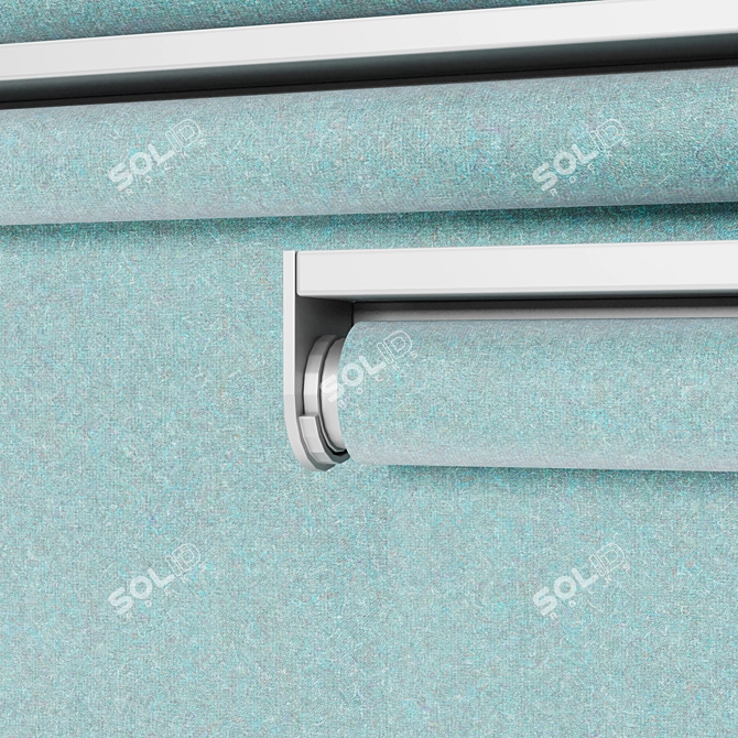 SKOGSKLÖVER Green Roller Blind 3D model image 2