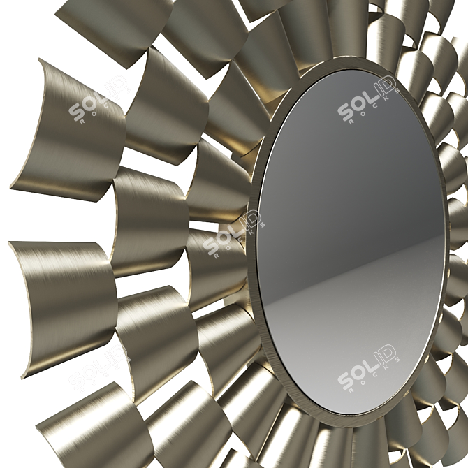 Vintage Sun Mirror by Nelwyn LaRedoute 3D model image 3