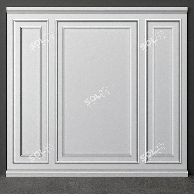 Modern 3D Wall Panel 3D model image 1