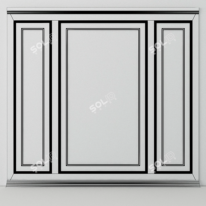 Modern 3D Wall Panel 3D model image 2