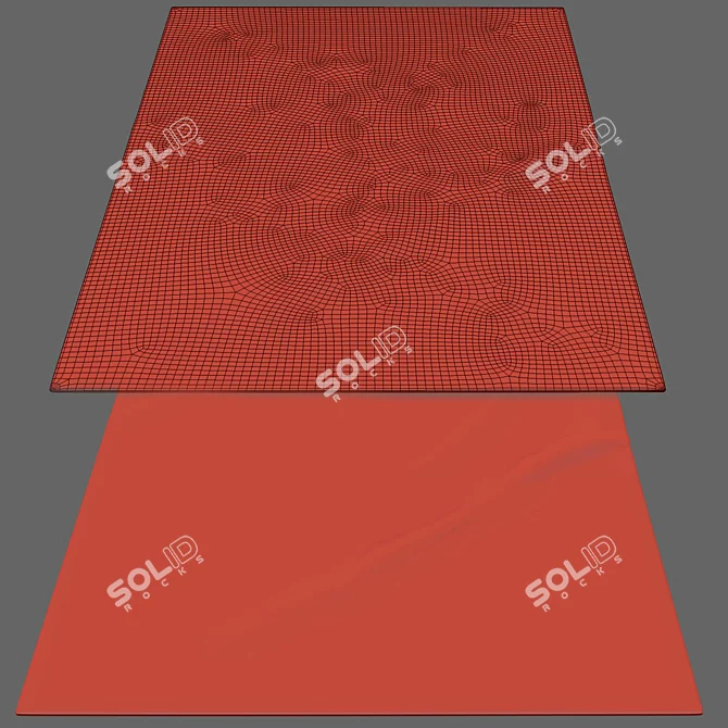 Maze Hand-Knotted Rug 3D model image 3