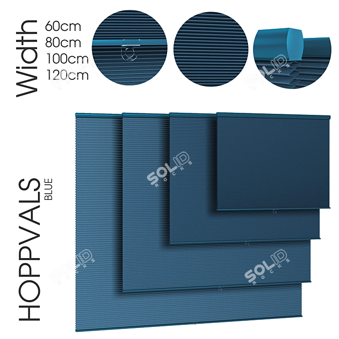 HOPPVALS Cellular Blind in Blue - Light Control & Style 3D model image 1