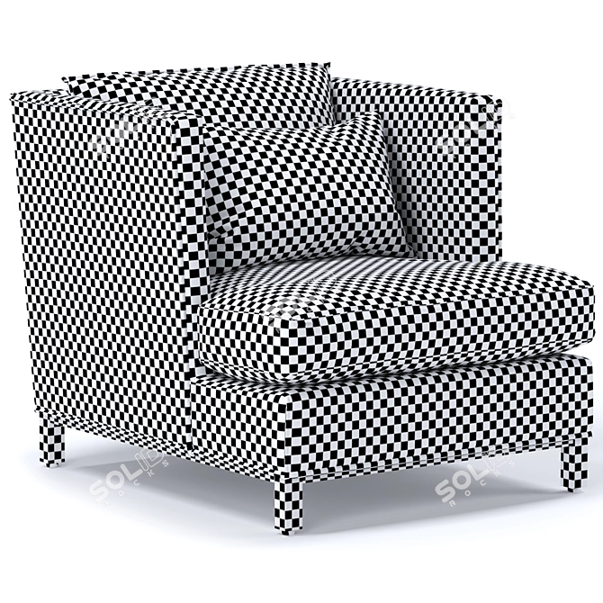 Elegant Cordice Armchair: Stylish, Comfortable & Timeless 3D model image 4