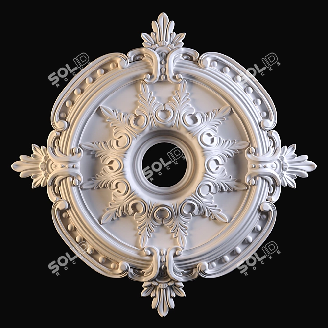 Elegant Rosette: Classic Decor 3D model image 1