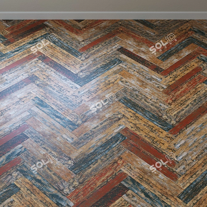 French Fir Chevron Laminate 3D model image 4