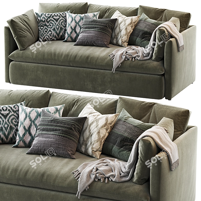 Cozy Retreat Sofa 3D model image 1