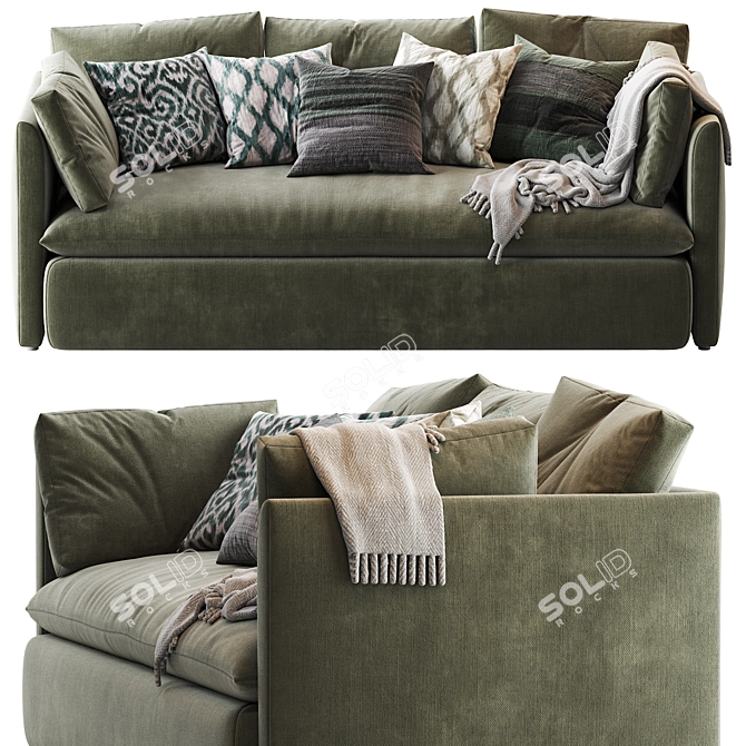 Cozy Retreat Sofa 3D model image 3