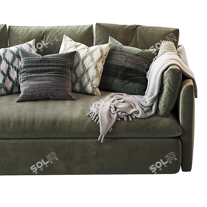 Cozy Retreat Sofa 3D model image 4