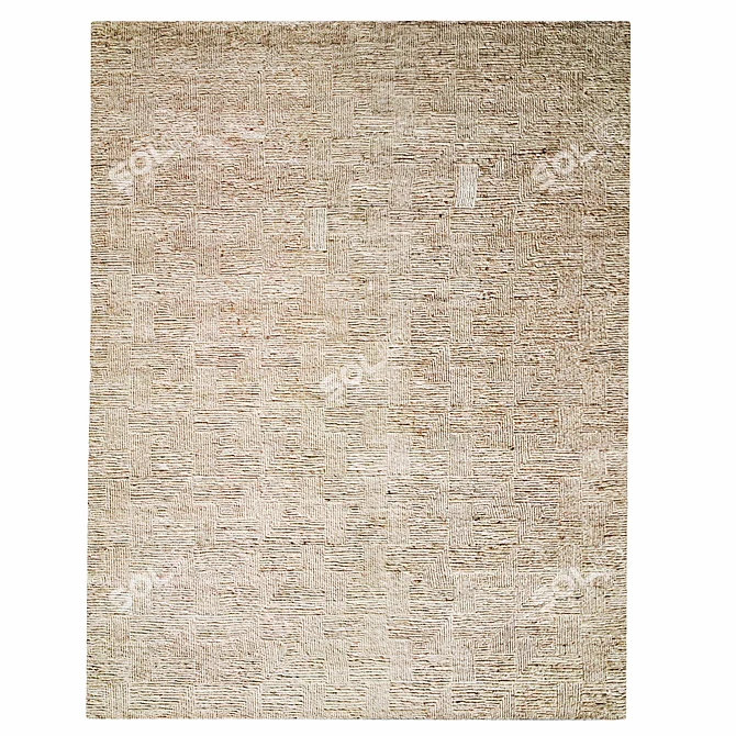 Prism Hand-Knotted Rug: Exquisite and Luxurious 3D model image 2