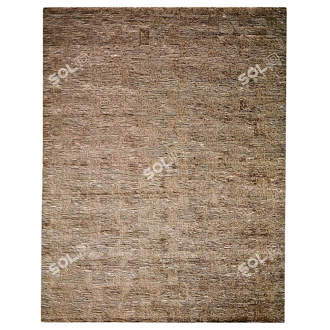 Prismatic Hand-Knotted Rug 3D model image 2