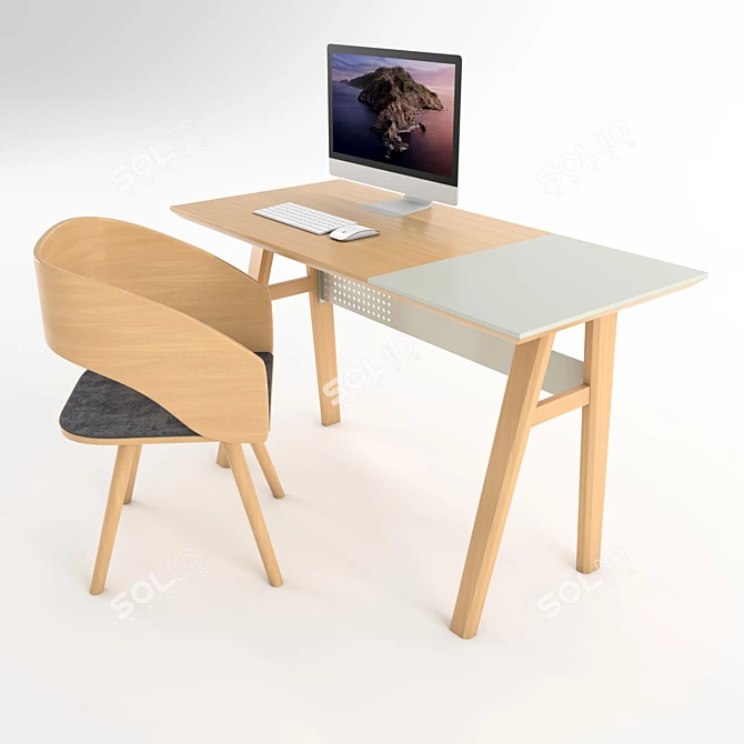 Modern Office Furniture Collection 3D model image 1