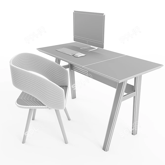 Modern Office Furniture Collection 3D model image 8