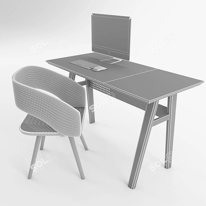 Modern Office Furniture Collection 3D model image 13
