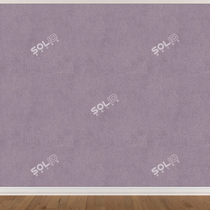 Seamless Wallpaper Set: 3 Color Options 3D model image 4