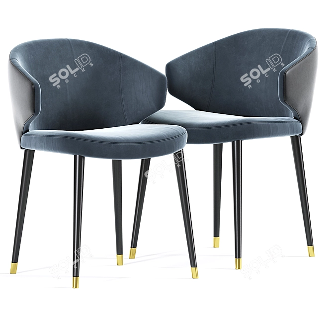 Elegant Volante Dining Chair 3D model image 2