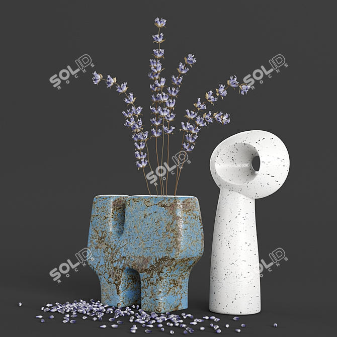 Elegant Teiko and Tulu Vases 3D model image 2