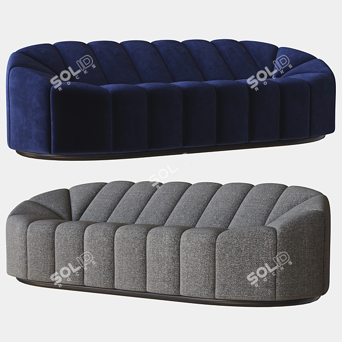 Alpha Club Sofa by Pierre Paulin 3D model image 2