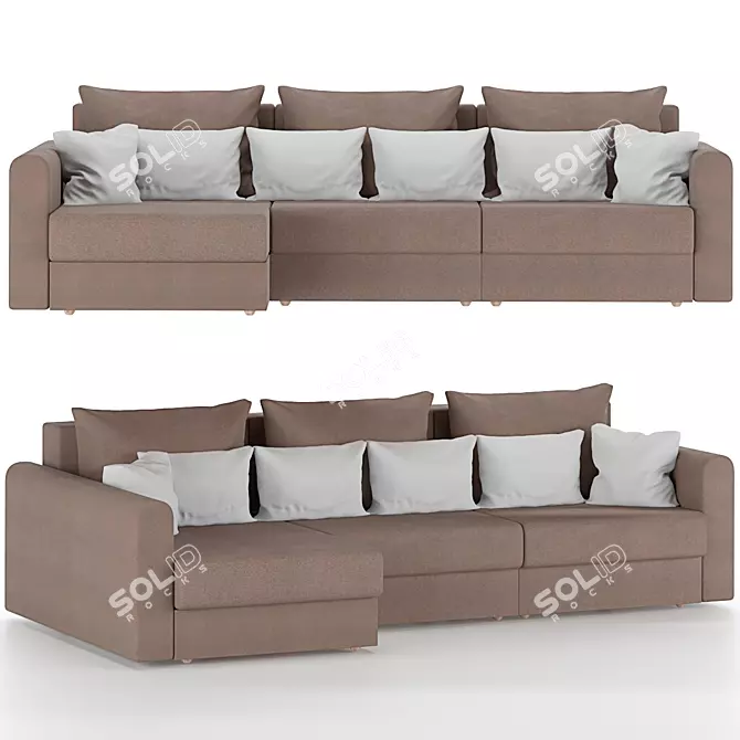 Modena Corner Sofa Bed with Animation 3D model image 1