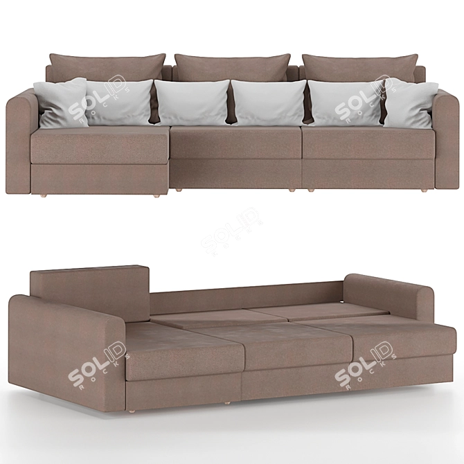 Modena Corner Sofa Bed with Animation 3D model image 2