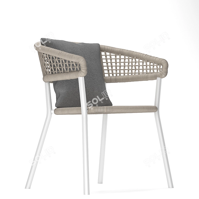 Lunar Elegance: Alu Dining Chair 3D model image 5