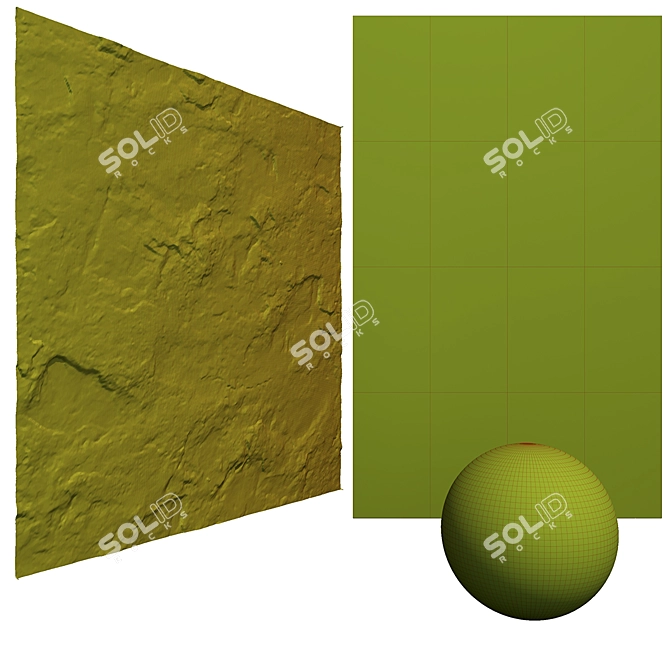 Mossy Cliff Stone: High Res Tiles 3D model image 5