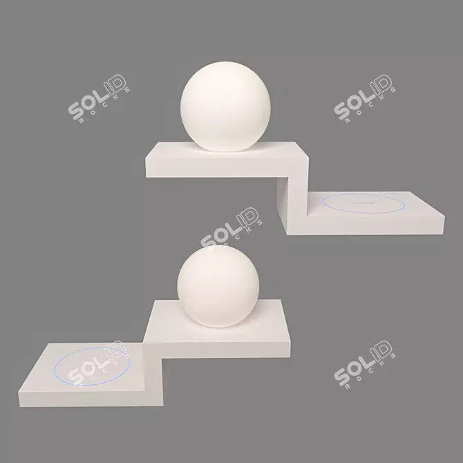 Wireless Wall Light with Phone Charger 3D model image 1