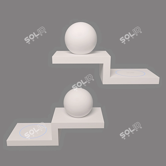 Wireless Wall Light with Phone Charger 3D model image 2