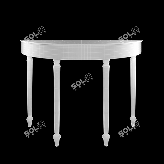 Blue Embossed Bone Inlay Console 3D model image 2