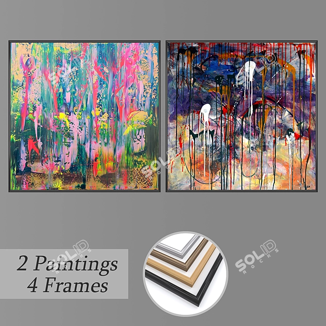 Multiframed Wall Art Set 3D model image 1