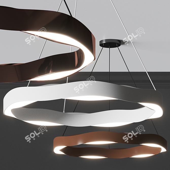 GROK Hello Pendant Light: Modern Spanish Design 3D model image 1