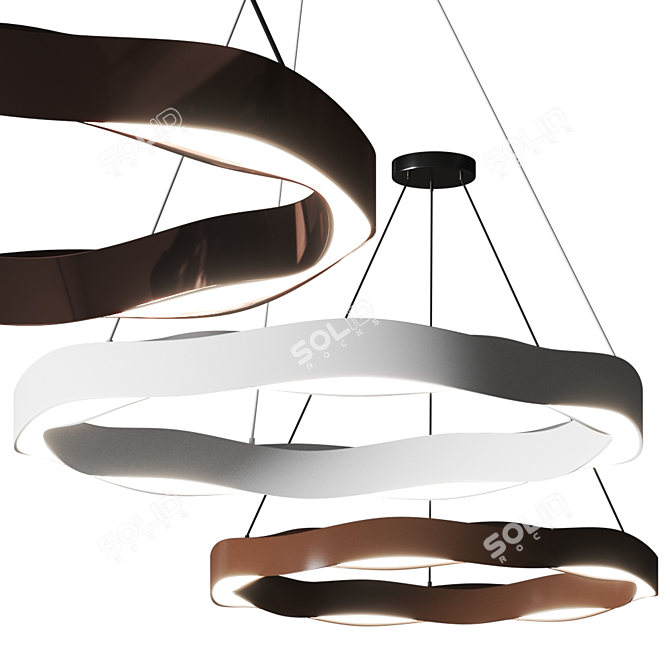 GROK Hello Pendant Light: Modern Spanish Design 3D model image 4