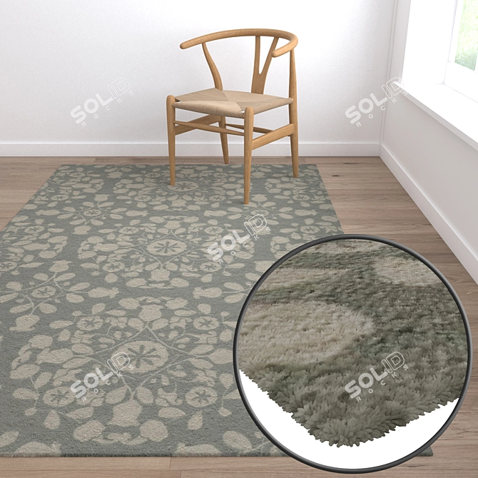 High-Quality Carpet Set: Versatile Textures 3D model image 5